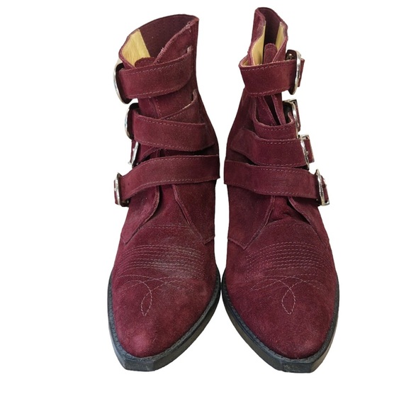 Toga Pulla Suede Embroidered Western Bootie - Picture 3 of 7